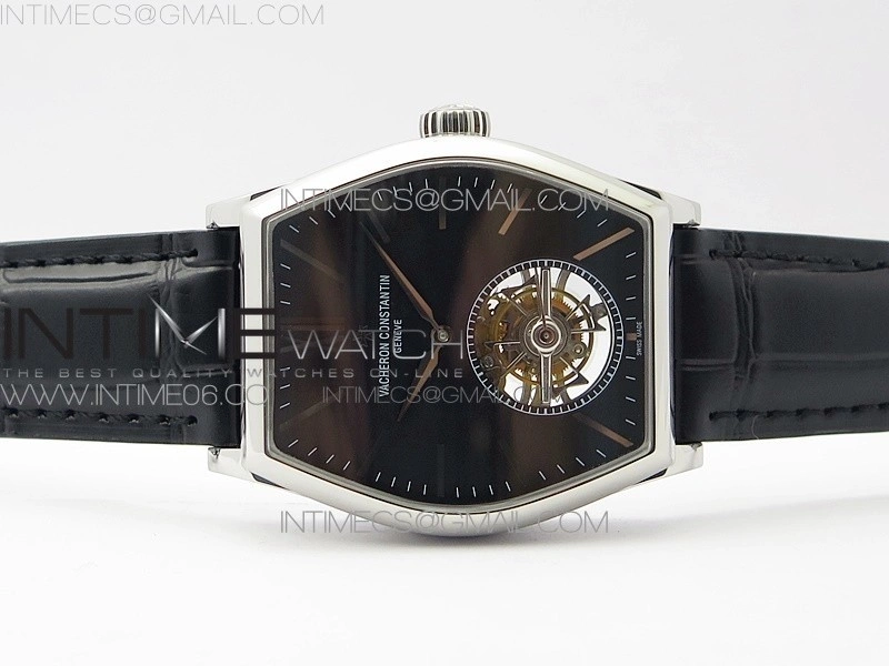 Malte Tourbillon SS VCR Best Edition Black Dial on Black Croco Leather Strap
