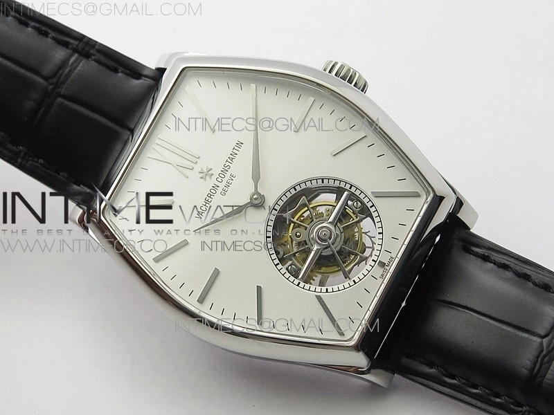 Malte Tourbillon SS VCR Best Edition White Dial on Black Croco Leather Strap