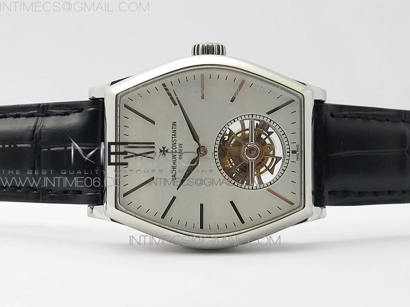 Malte Tourbillon SS VCR Best Edition White Dial on Black Croco Leather Strap