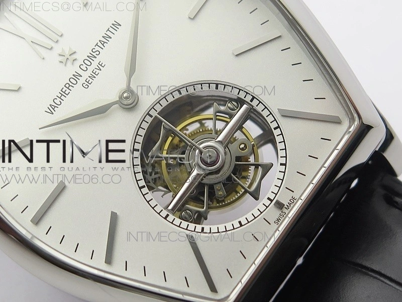 Malte Tourbillon SS VCR Best Edition White Dial on Black Croco Leather Strap