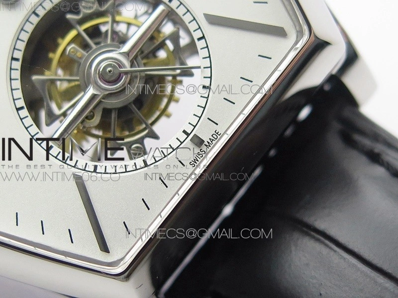 Malte Tourbillon SS VCR Best Edition White Dial on Black Croco Leather Strap