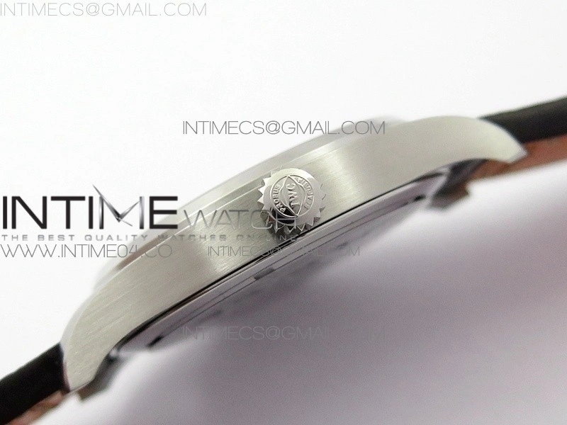 Mark XVIII IW327010 SS M+F 1:1 Best Edition Blue Dial on Brown Leather Strap A2892