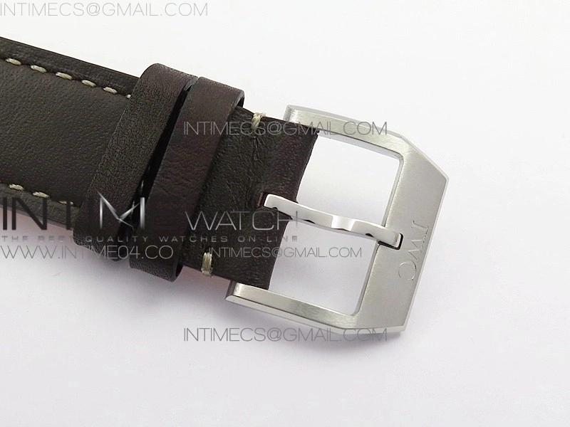 Mark XVIII IW327010 SS M+F 1:1 Best Edition Blue Dial on Brown Leather Strap A2892