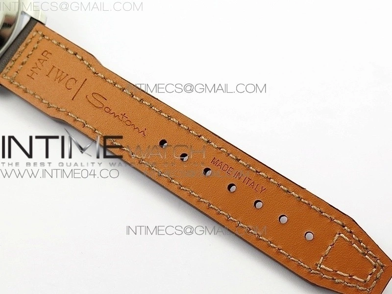Mark XVIII IW327010 SS M+F 1:1 Best Edition Blue Dial on Brown Leather Strap A2892