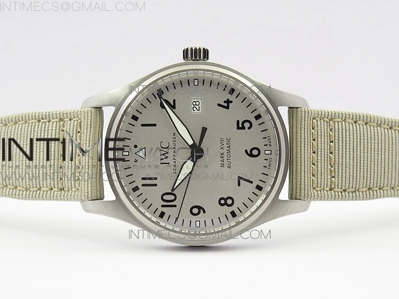 Mark XVIII IW327012 SS M+F 1:1 Best Edition White Dial on White Nylon Strap A2892