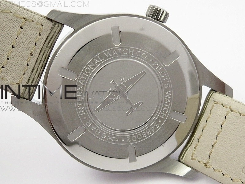 Mark XVIII IW327012 SS M+F 1:1 Best Edition White Dial on White Nylon Strap A2892