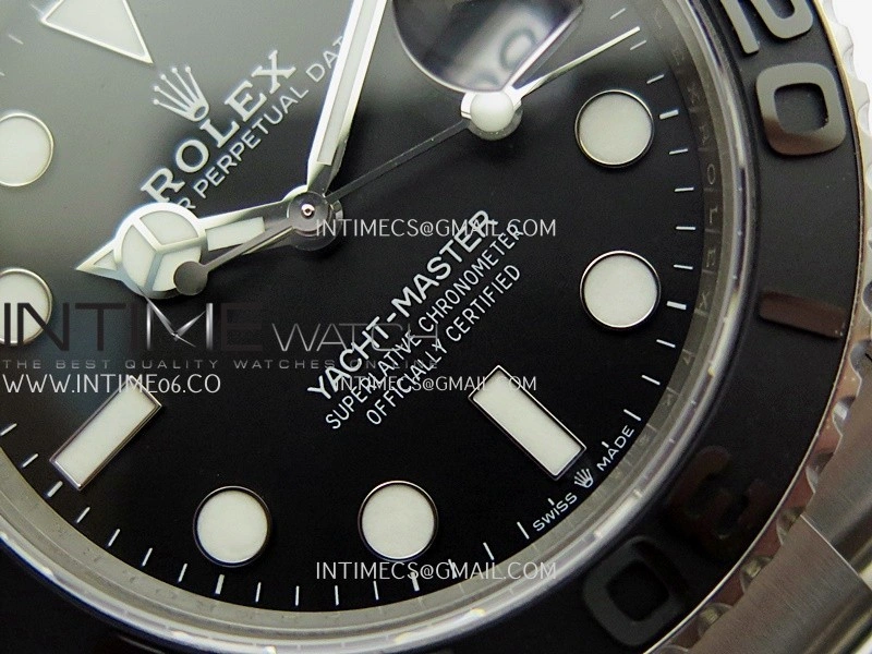 Yacht-Master 226627 Titanium QF 1:1 Best Edition Black Dial On Titanium Bracelet VR3235