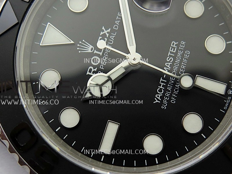 Yacht-Master 226627 Titanium QF 1:1 Best Edition Black Dial On Titanium Bracelet VR3235