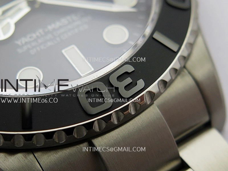 Yacht-Master 226627 Titanium QF 1:1 Best Edition Black Dial On Titanium Bracelet VR3235