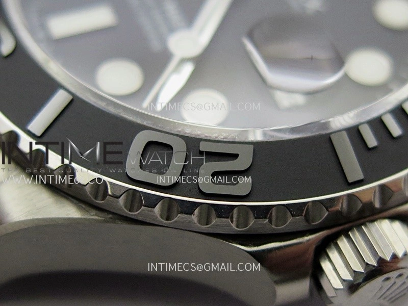 Yacht-Master 226627 Titanium QF 1:1 Best Edition Black Dial On Titanium Bracelet VR3235