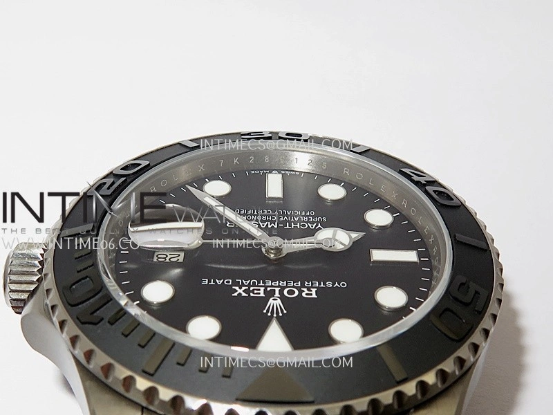 Yacht-Master 226627 Titanium QF 1:1 Best Edition Black Dial On Titanium Bracelet VR3235