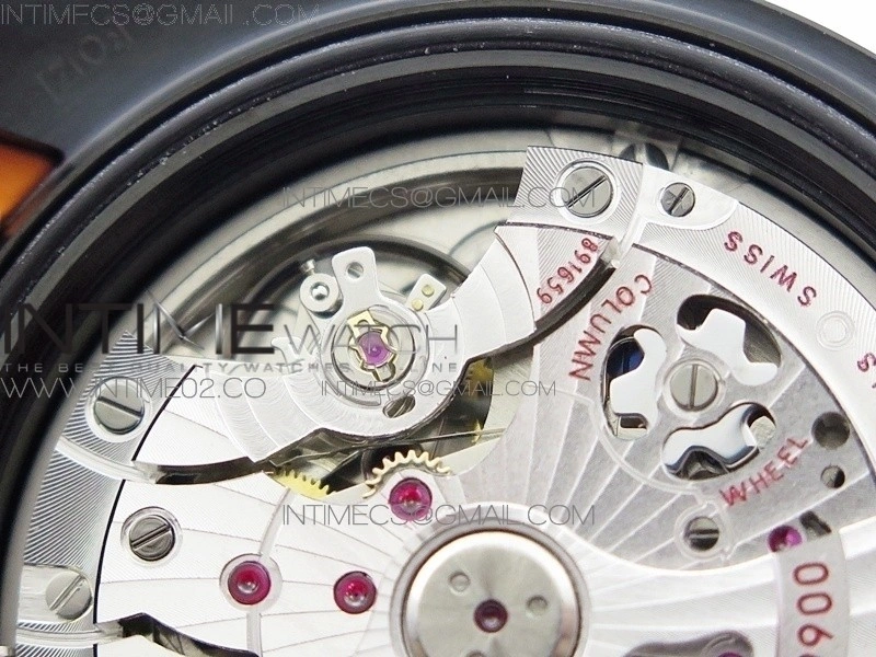 Planet Ocean Master Chronometer Chrono DLC OM 1:1 Best Edition Black Dial on Nylon Strap A9900