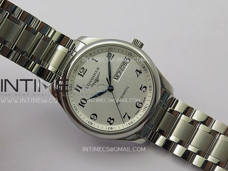 Master Day Date SS VSF 1:1 Best Edition White Textured Dial On SS Bracelet A2836