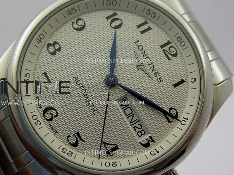 Master Day Date SS VSF 1:1 Best Edition White Textured Dial On SS Bracelet A2836