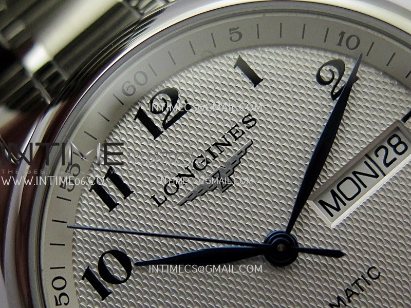 Master Day Date SS VSF 1:1 Best Edition White Textured Dial On SS Bracelet A2836