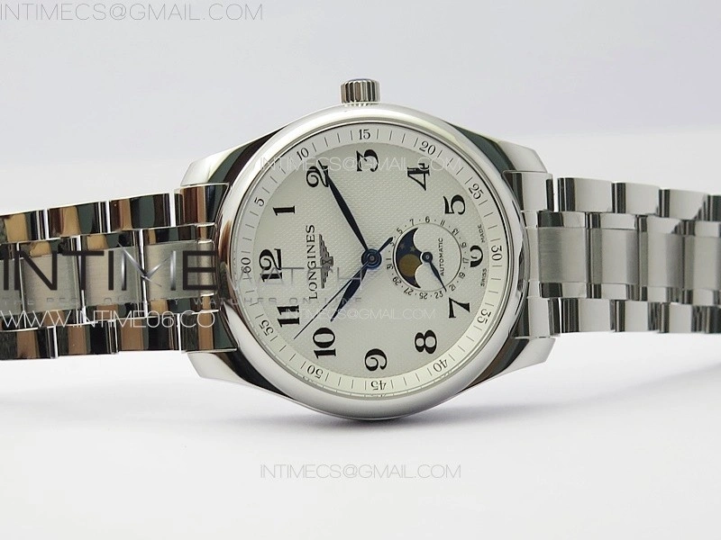 Master Moonphase SS APSF 1:1 Best Edition White Numeral Dial on SS Bracelet AL899
