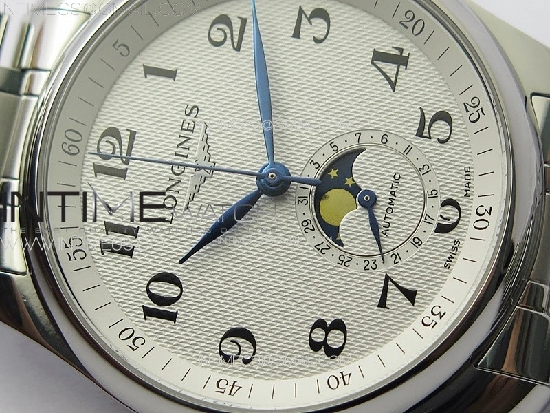 Master Moonphase SS APSF 1:1 Best Edition White Numeral Dial on SS Bracelet AL899