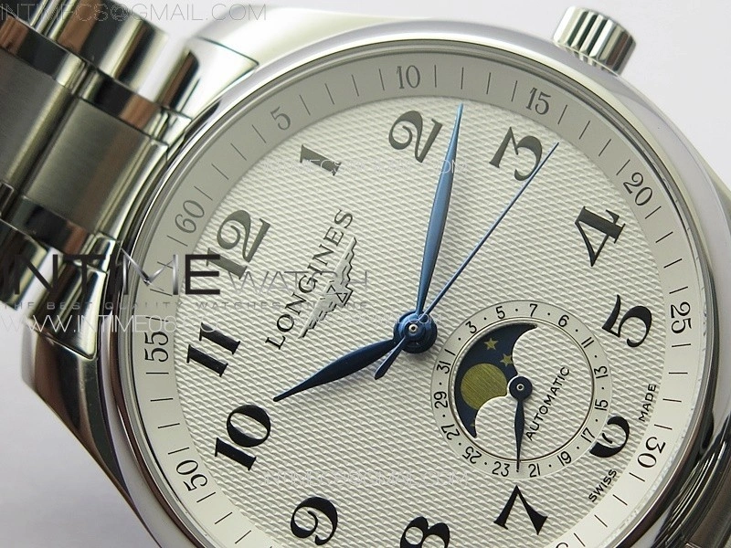 Master Moonphase SS APSF 1:1 Best Edition White Numeral Dial on SS Bracelet AL899