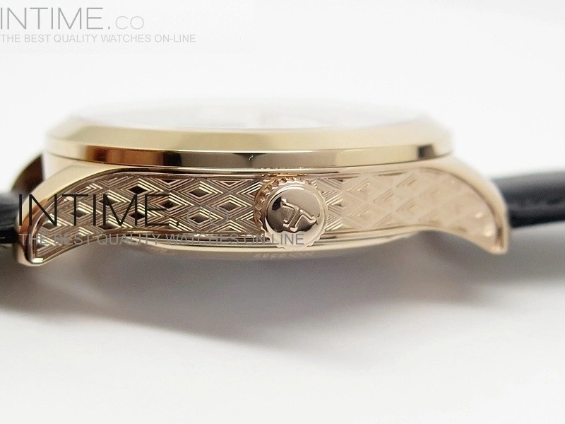 Master Tourbillion RG White Dial on Black Leather Strap