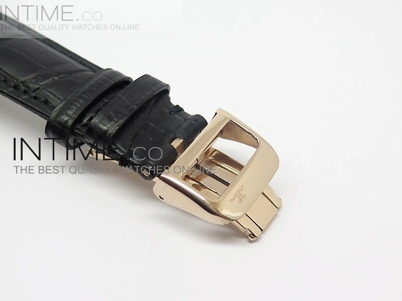 Master Tourbillion RG White Dial on Black Leather Strap
