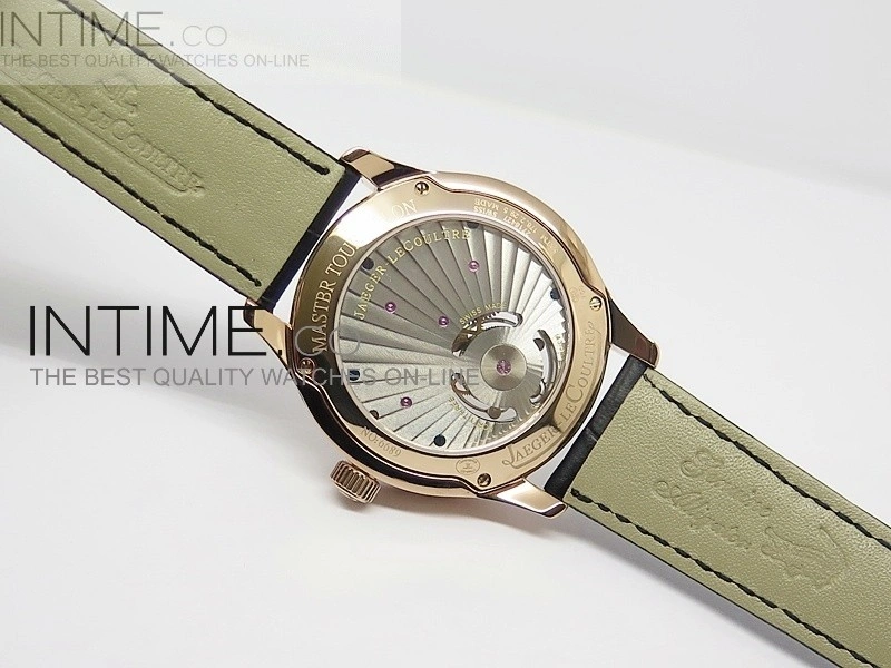 Master Tourbillion RG White Dial on Black Leather Strap