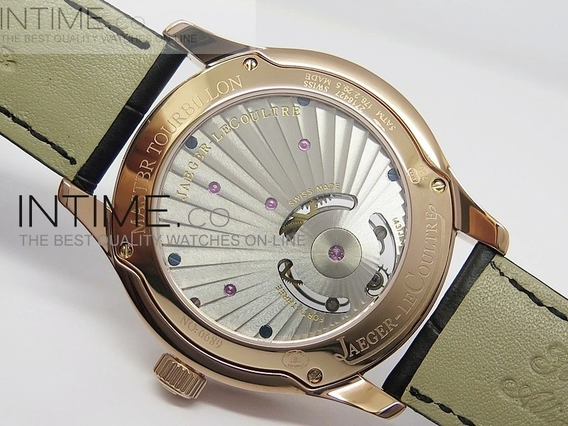 Master Tourbillion RG White Dial on Black Leather Strap