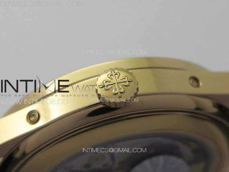 Annual Calendar Moonphase 5396 RG PPF 1:1 Best Edition White Blue Dial on Brown Leather Strap A324