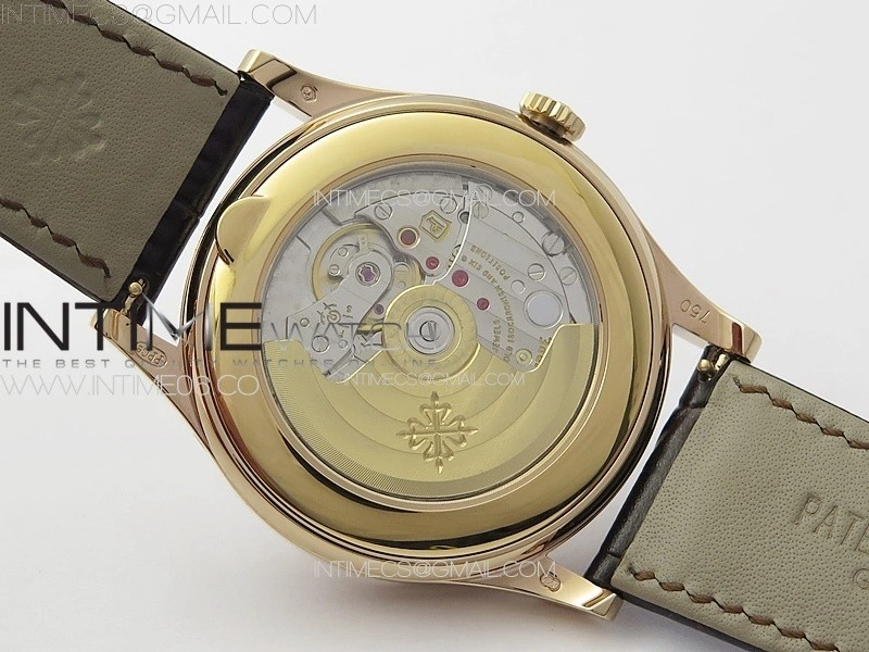 Annual Calendar Moonphase 5396 RG PPF 1:1 Best Edition White Blue Dial on Brown Leather Strap A324
