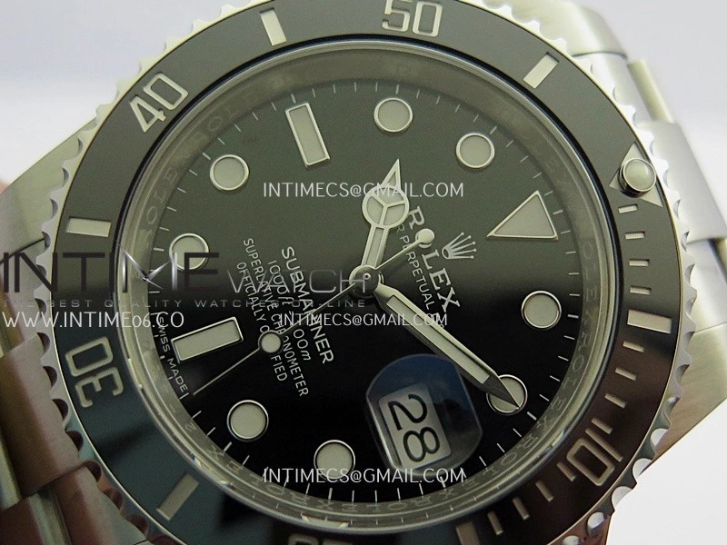 Submariner 116610LN Black Ceramic 904L SS VF 1:1 Best Edition Black Dial On 904L SS Bracelet DD3135