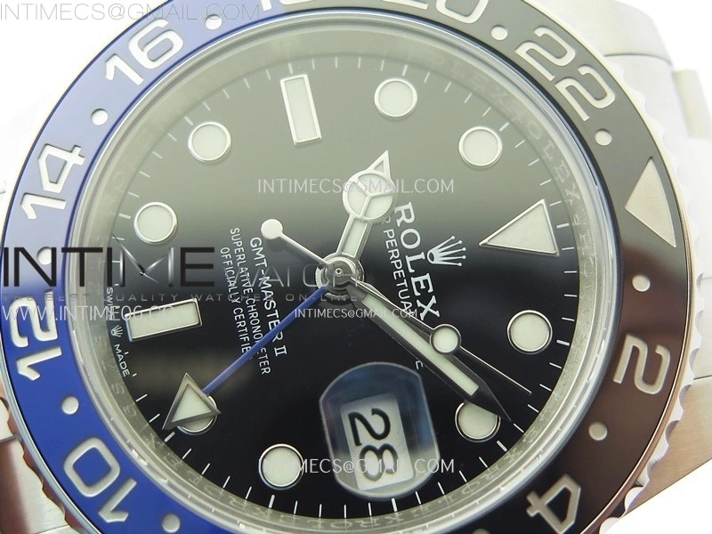 GMT-Master II 126710 BLNR Blue Black Ceramic C+F 1:1 Best Edition Black Dial on Oyster Bracelet SH3285 CHS