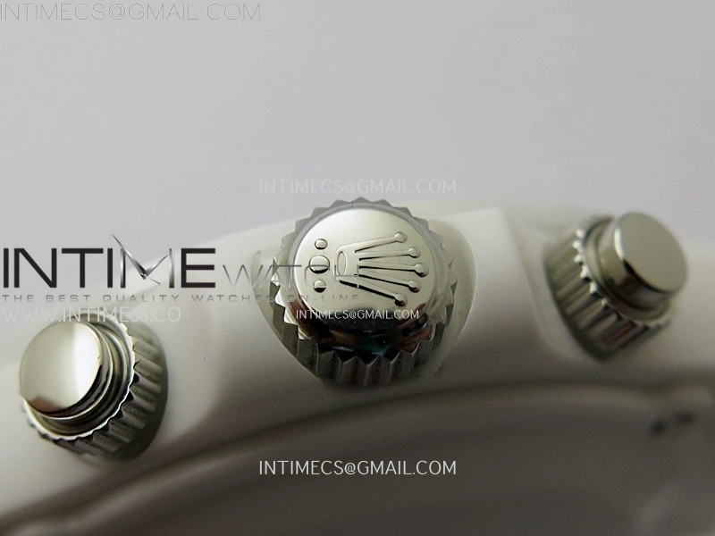 Daytona AET White Solid Nano Ceramic Case and Bracelet N6F 1:1 Best Edition Abu Dhabi Blue Dial On DD4801