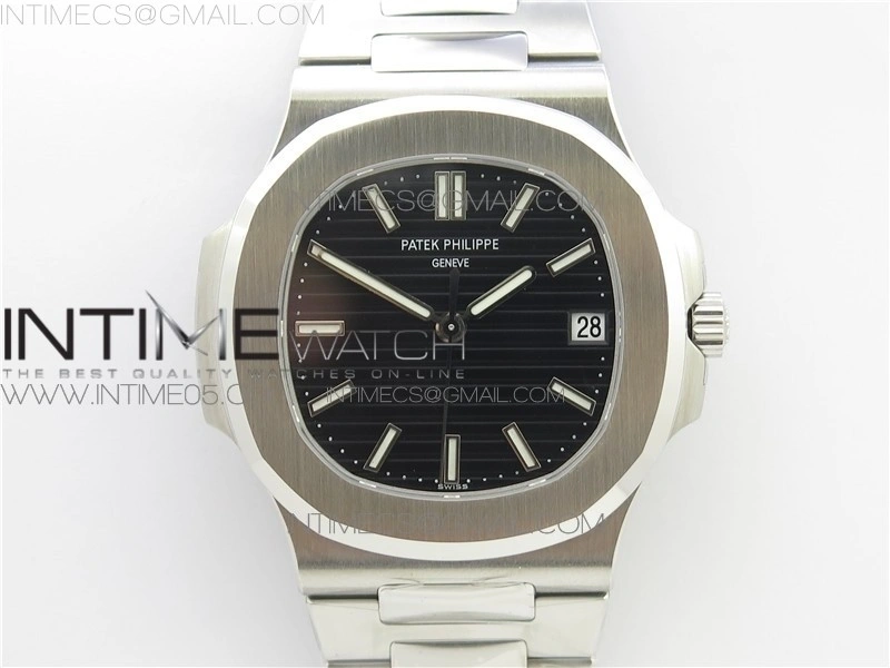 Nautilus 5711 1A GRF Best Edition Black Textured Dial on SS Bracelet A324 V2
