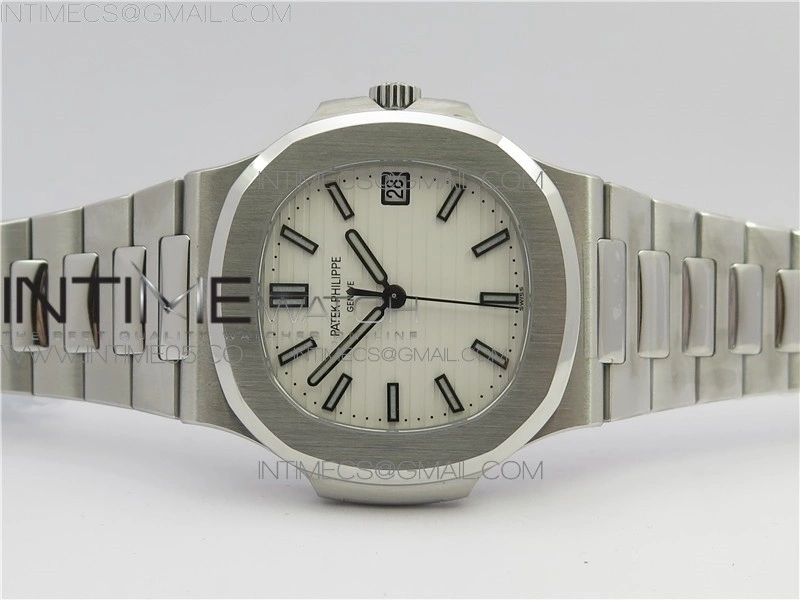 Nautilus 5711 1A GRF Best Edition White Textured Dial on SS Bracelet A324 V2