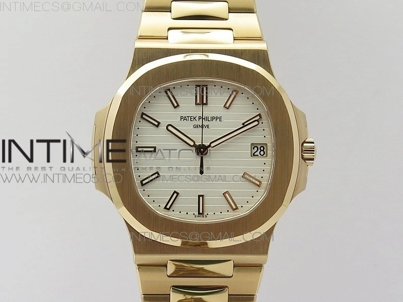 Nautilus 5711 1R PPF V4 1:1 Best Edition White Textured Dial on RG Bracelet 324CS
