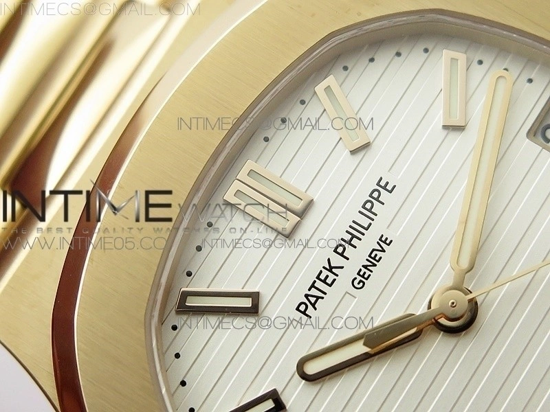 Nautilus 5711 1R PPF V4 1:1 Best Edition White Textured Dial on RG Bracelet 324CS