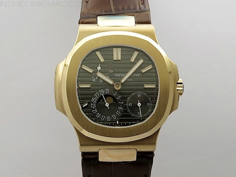 Nautilus 5712R RG 3EF Best Edition Blue Dial on Brown Leather Strap A240