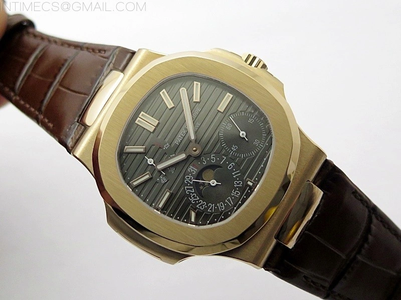 Nautilus 5712R RG 3EF Best Edition Blue Dial on Brown Leather Strap A240