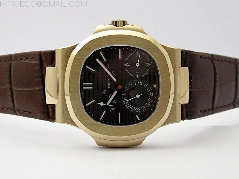 Nautilus 5712R RG 3EF Best Edition Blue Dial on Brown Leather Strap A240
