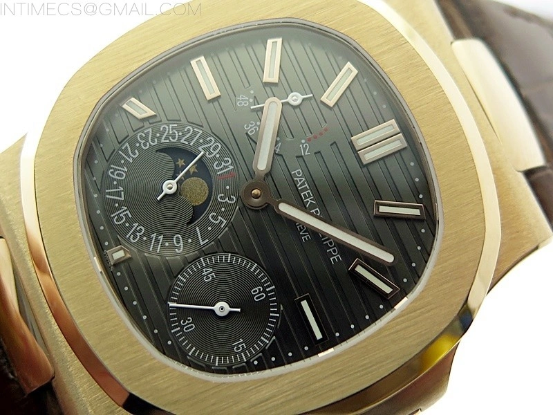 Nautilus 5712R RG 3EF Best Edition Blue Dial on Brown Leather Strap A240