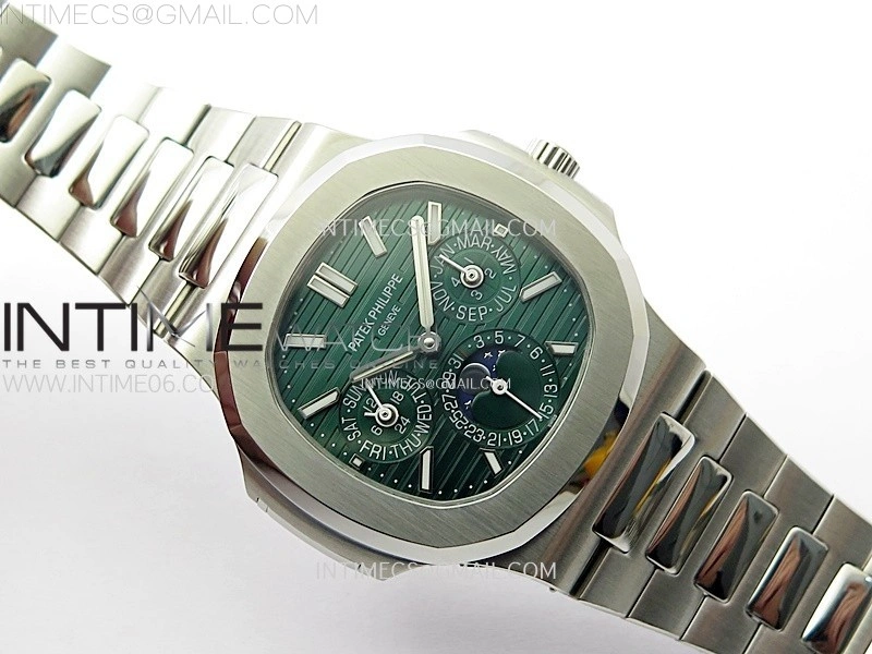 Nautilus 5740 SS TWF Best Edition Green Dial on SS Bracelet A240