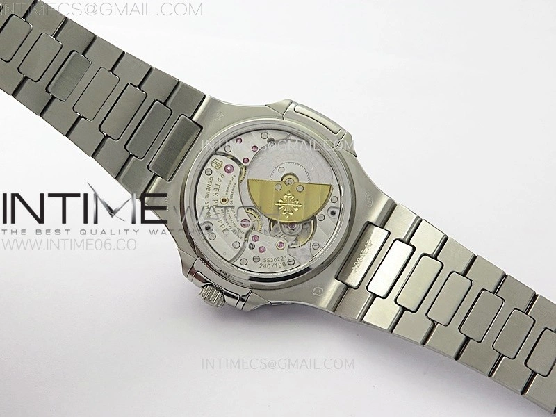 Nautilus 5740 T Diamonds Bezel SS TWF Best Edition Gray Dial on SS Bracelet A240