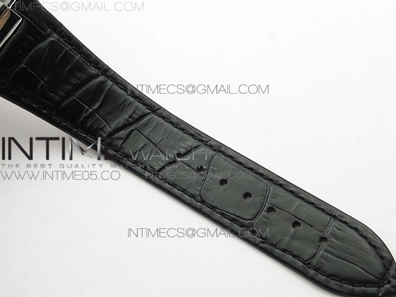 Nautilus 5980 SS 3KF Best Edition Blue Dial on Black Leather Strap A7750