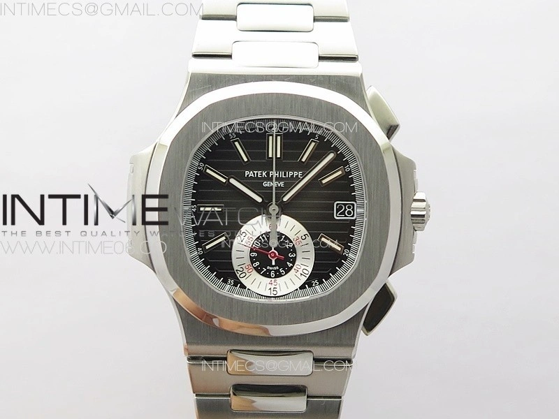 Nautilus 5980 SS PPF Best Edition Black Dial on SS Bracelet A28-520