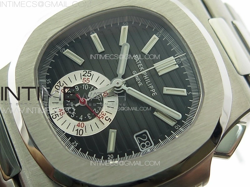 Nautilus 5980 SS PPF Best Edition Black Dial on SS Bracelet A28-520