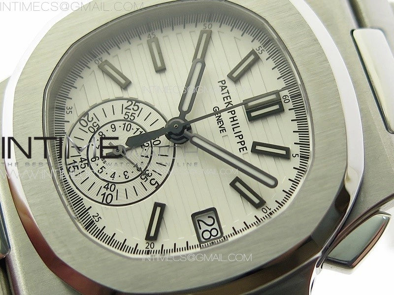 Nautilus 5980 SS PPF Best Edition White Dial on SS Bracelet A28-520