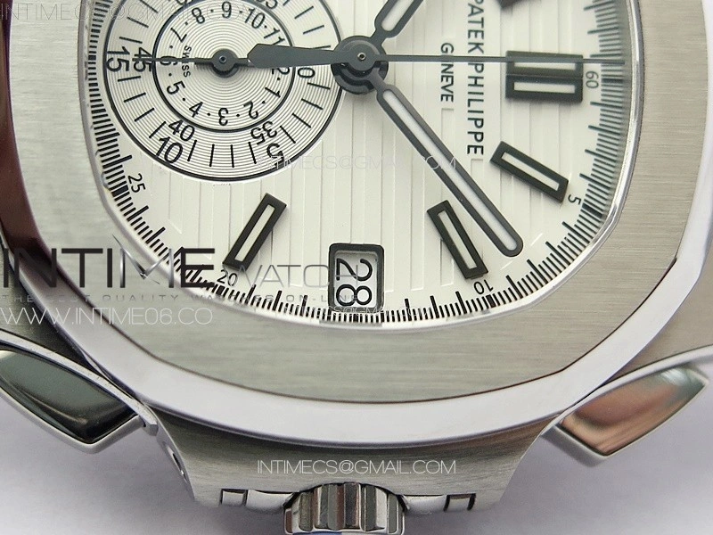 Nautilus 5980 SS PPF Best Edition White Dial on SS Bracelet A28-520