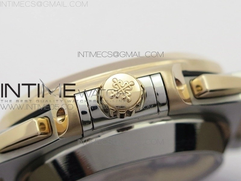 Nautilus 5980 SS RG 3KF Best Edition Blue Dial on Brown Leather Strap A7750