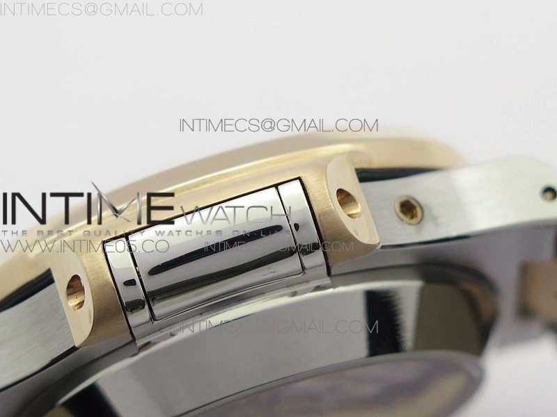 Nautilus 5980 SS RG 3KF Best Edition Blue Dial on Brown Leather Strap A7750