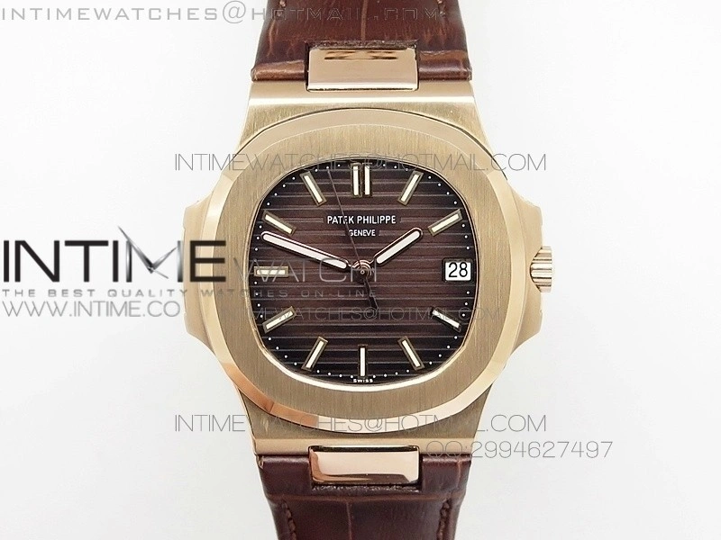 Nautilus Jumbo 5711 RG BP V2 Brown Dial on Brown Leather MIYOTA 9015 PP324CS
