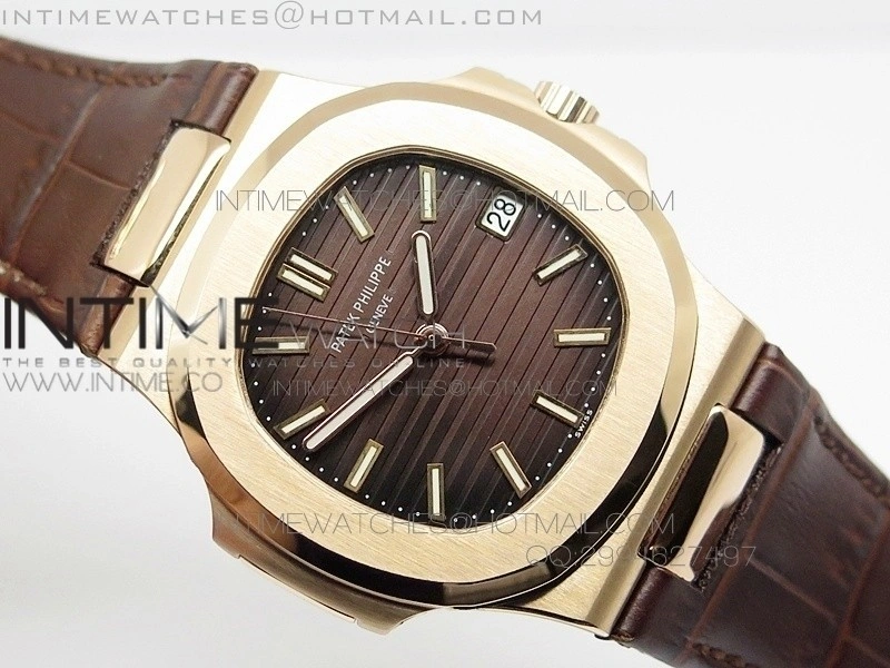 Nautilus Jumbo 5711 RG BP V2 Brown Dial on Brown Leather MIYOTA 9015 PP324CS